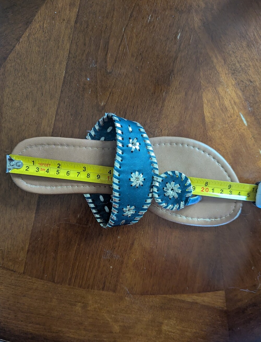 Navy & Silver Sandals - Picture 9 of 10